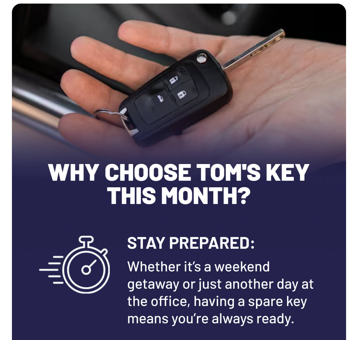 Why Choose Tom's Key This Month?