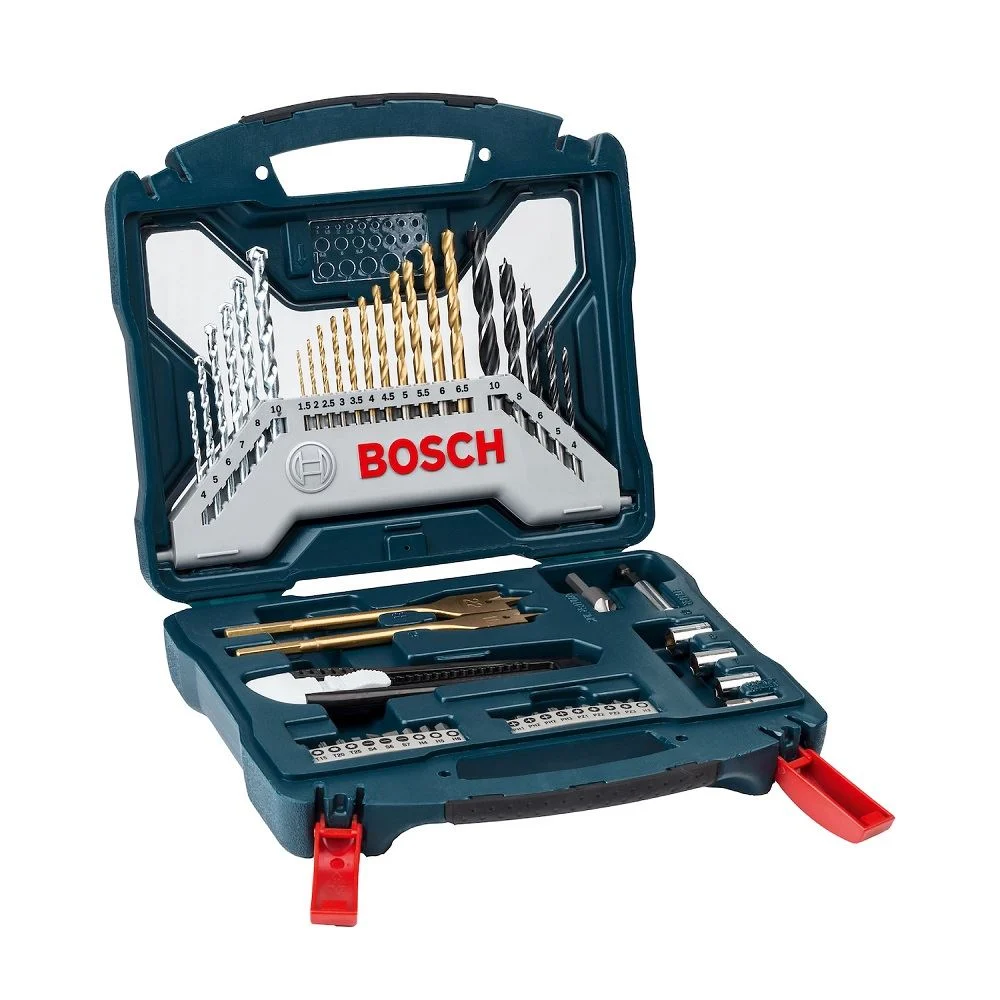 Kit De Pontas E Brocas X-Line Com 50 Peças Em Titânio BOSCH